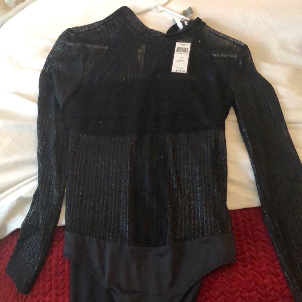 Bcbg see thru bodysuit